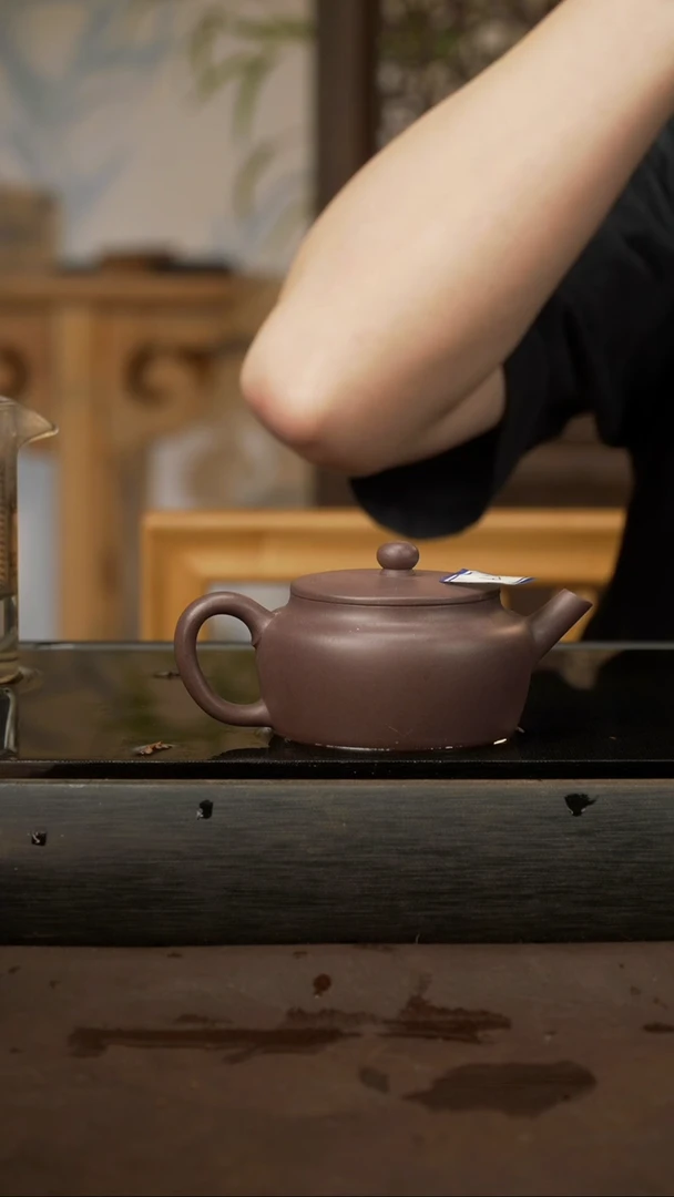 茶壶紫砂23，桑扁，天青，150cc