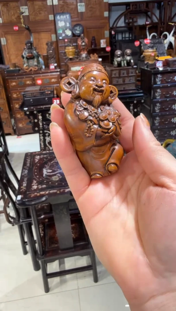 木黄杨木财神68.888888888888