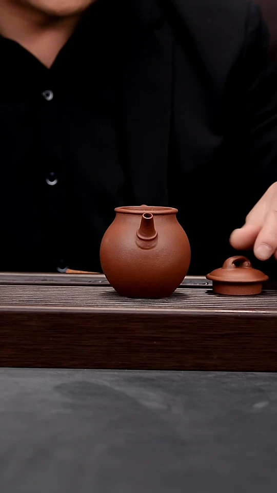 【闪购商品】紫砂茶壶紫泥高竹段