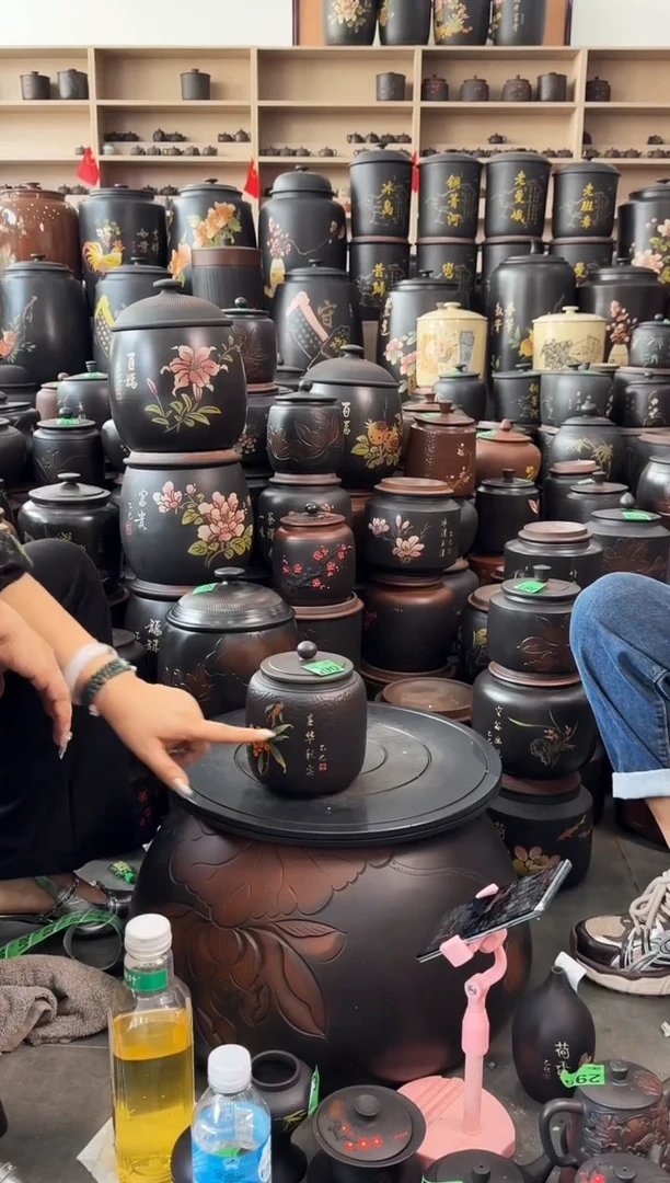 罐瑕疵茶叶罐  065  黑色100克