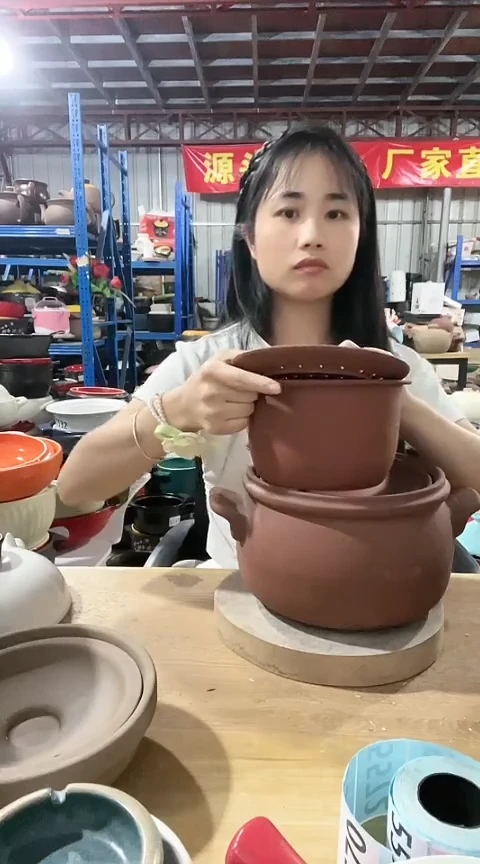 陶瑕疵4.0原陶带盖+紫砂小蒸屉蒸片