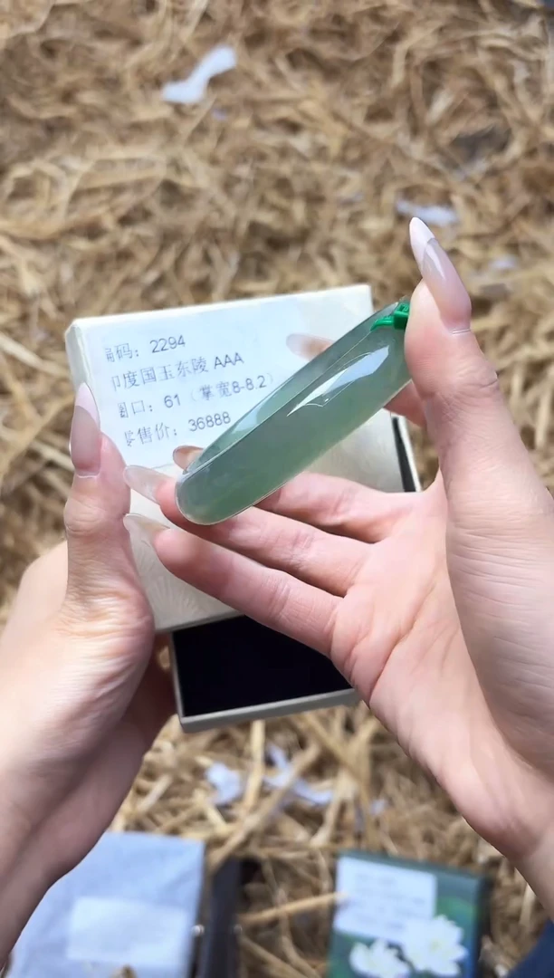 未镶嵌手镯石英质玉2294--圈口61