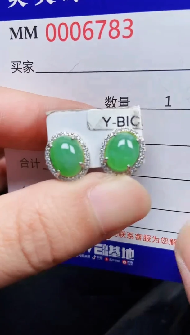 翡翠银S925镶嵌颈饰6783