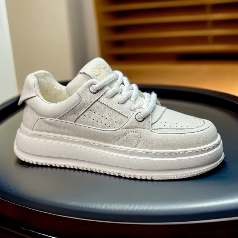 春秋百搭潮流厚底板鞋秋冬休闲小白鞋休闲板鞋车缝线