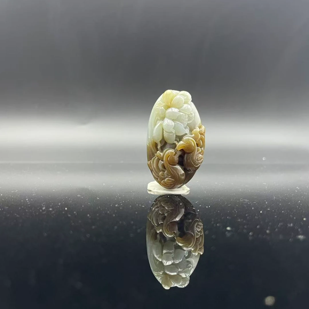 且末蓝带糖比翼双飞吊坠