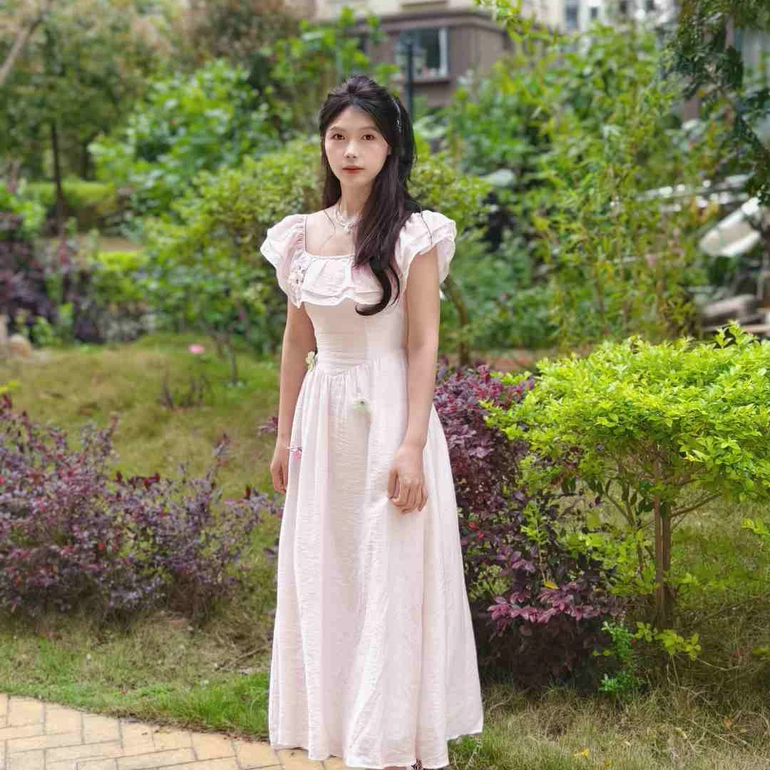 【壹禾】夏日初恋 荷叶方领甜美连衣裙