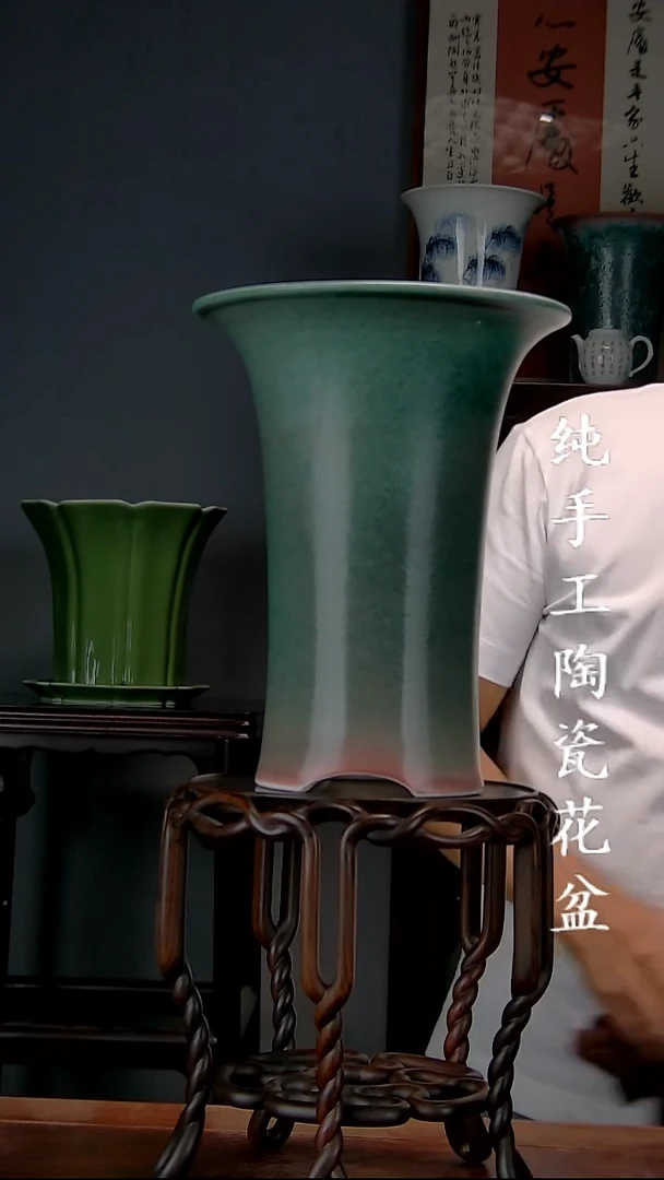 景德镇陶瓷手工花盆
