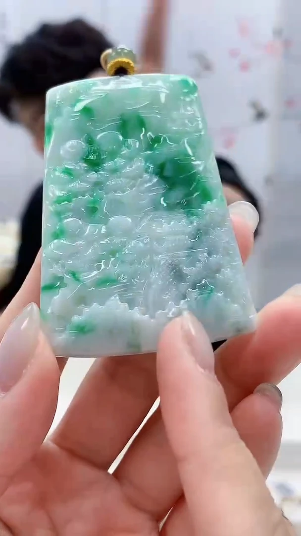 定制翡翠未镶嵌5145lr-毛货挂件166