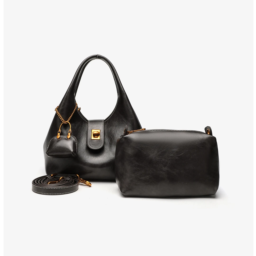 简约时尚子母水桶包