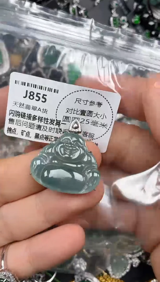 颈饰未镶嵌翡翠J855吊坠
