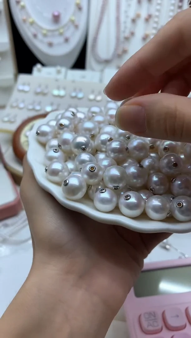 淡水珍珠银S925镶嵌吊坠(不含链)多样性发其一非无暇11mm