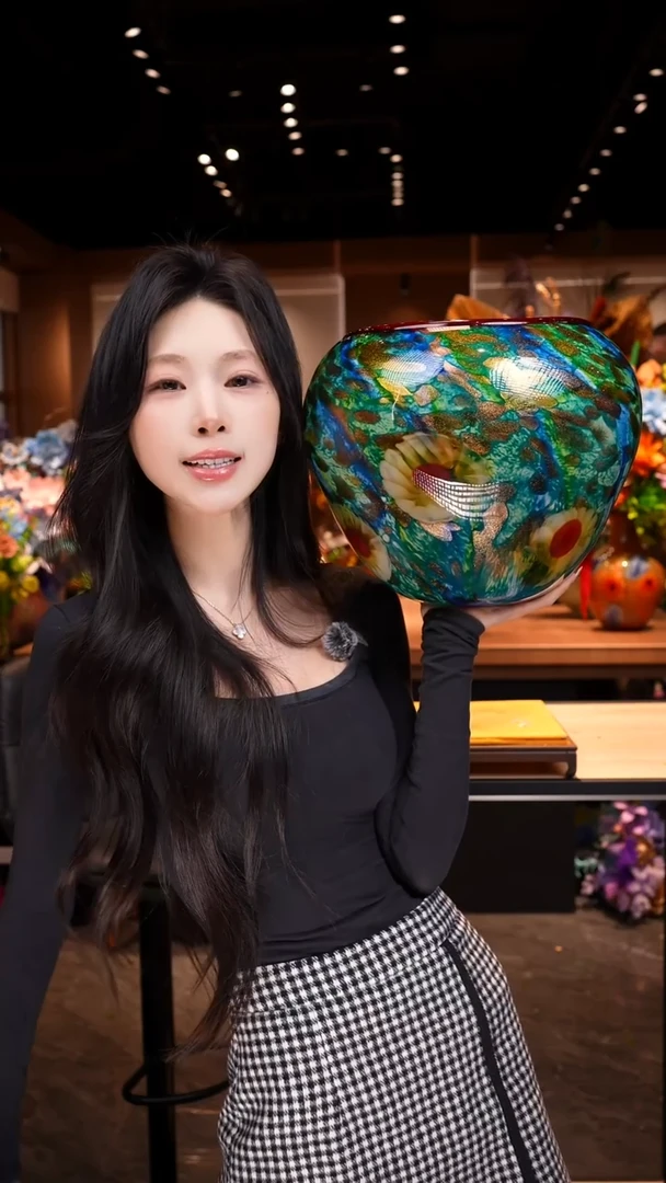 琉璃瓶手工花器花束空运包邮送货上门-以图片为准