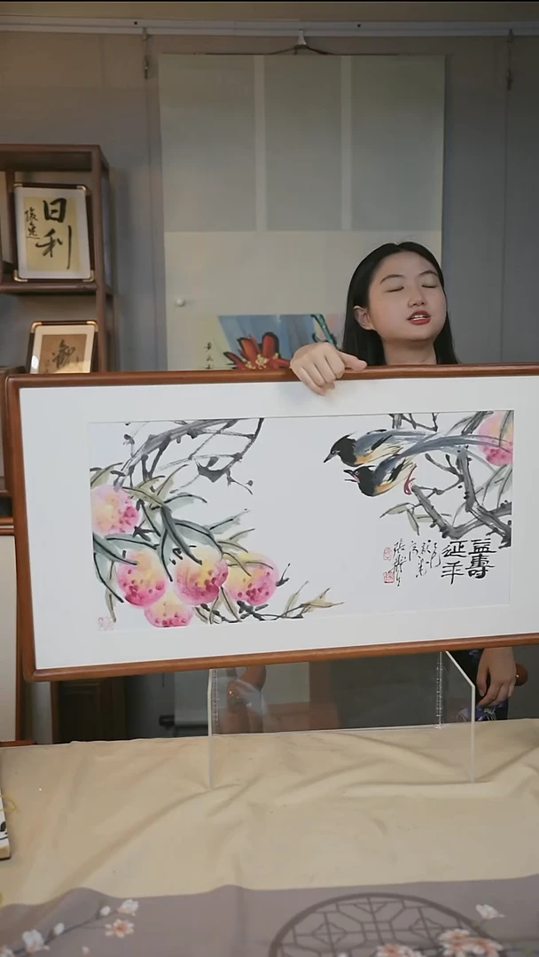 书法张寿生 花鸟画