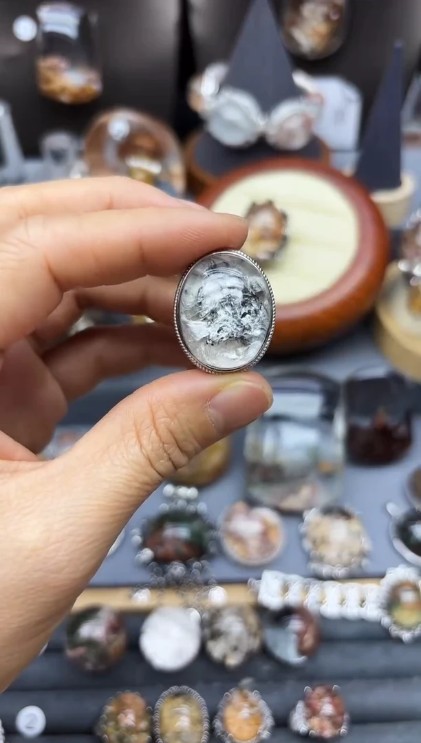 银S925镶嵌珠宝半成品水晶定制水晶