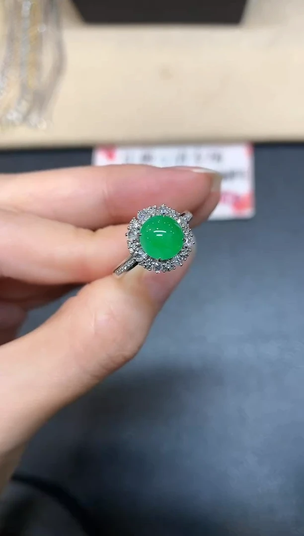 【闪购商品】翡翠戒指18K金镶嵌【无鉴赏期