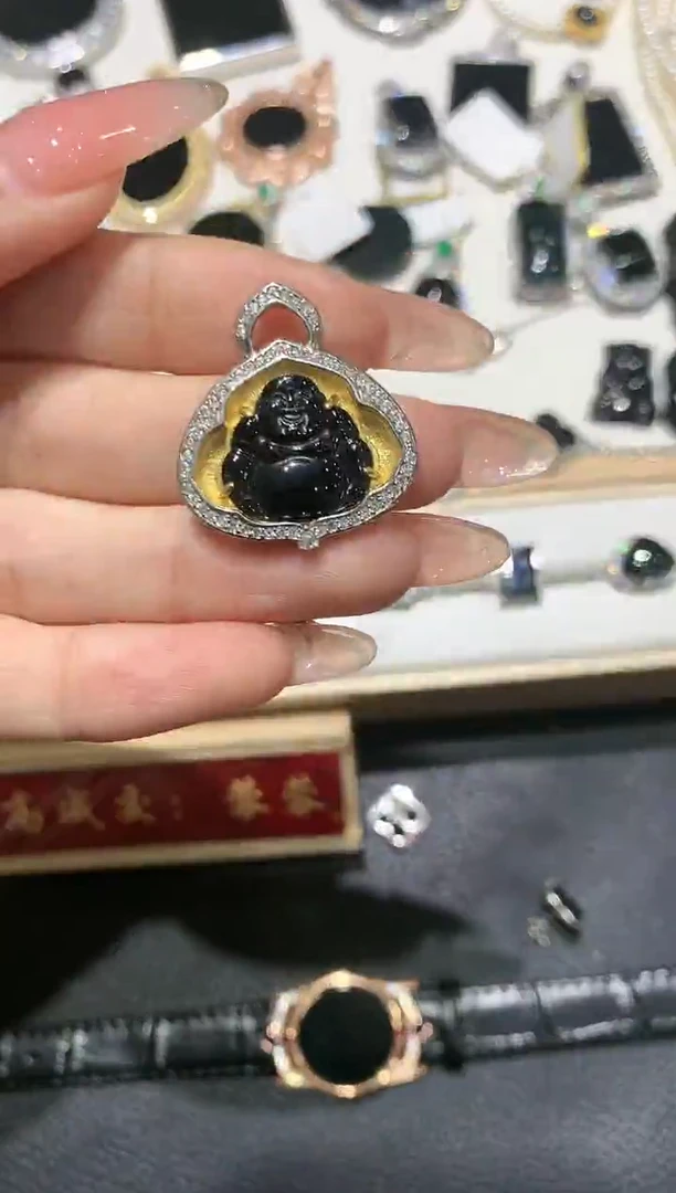 【闪购商品】翡翠吊坠(不含链)银S925镶嵌20多人多样性随机发货1件