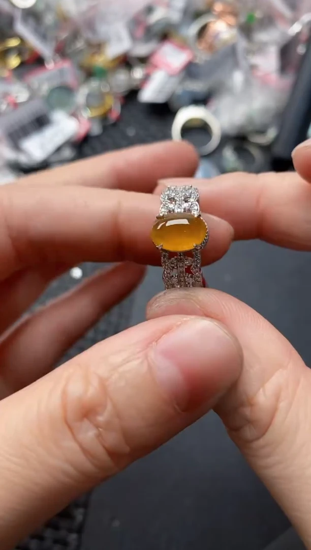 银S925镶嵌戒指翡翠111111