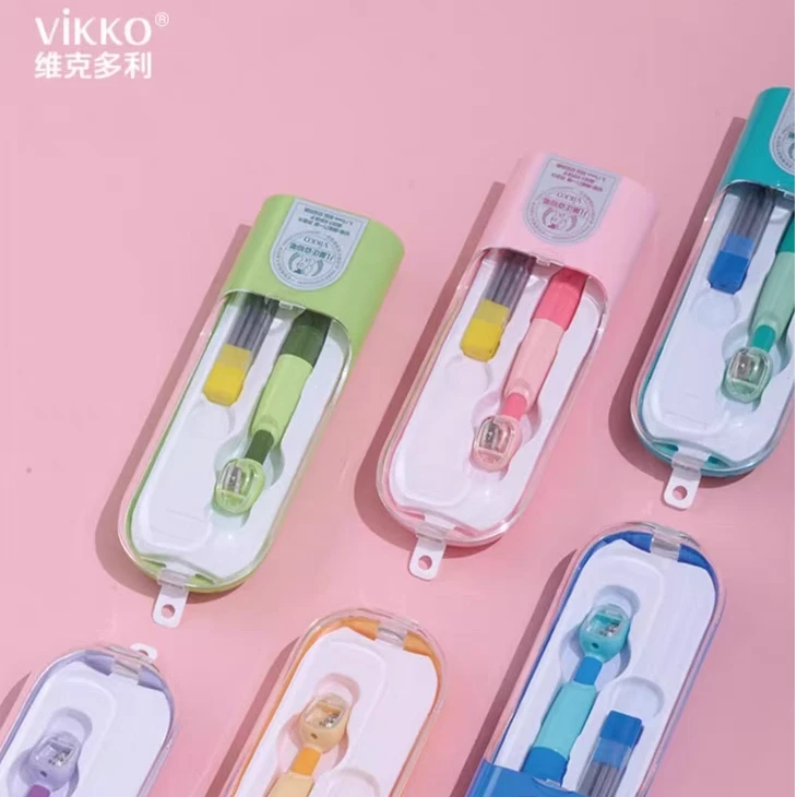 【维克多利文具】儿童正姿铅笔（有盒子） 小学生自动铅笔自带卷笔刀