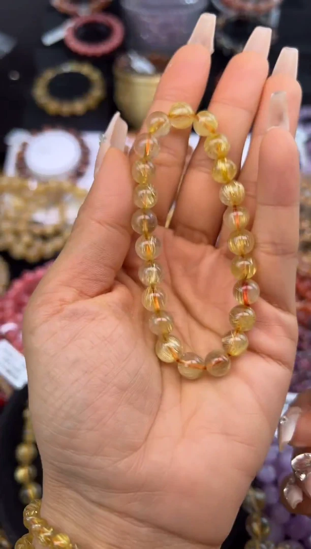 未镶嵌手串水晶金发晶8.3mm