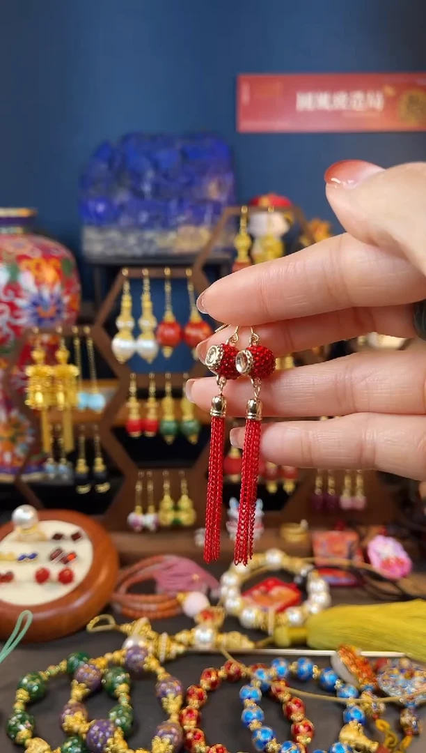 【闪购商品】162号新年圣诞灯笼耳坠