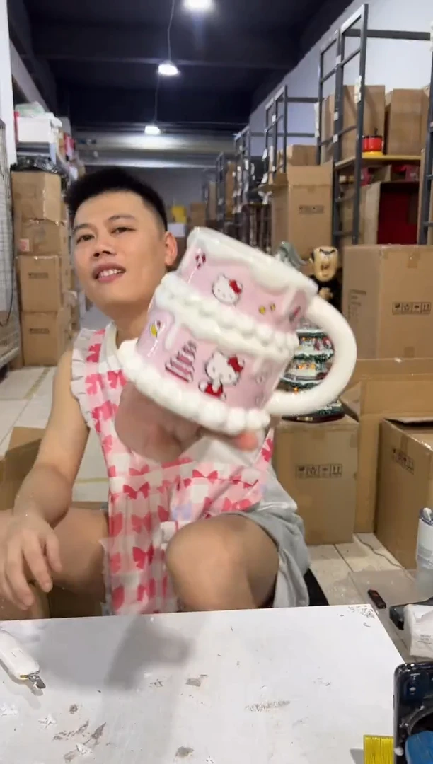 瓷片kt双层蛋糕水杯