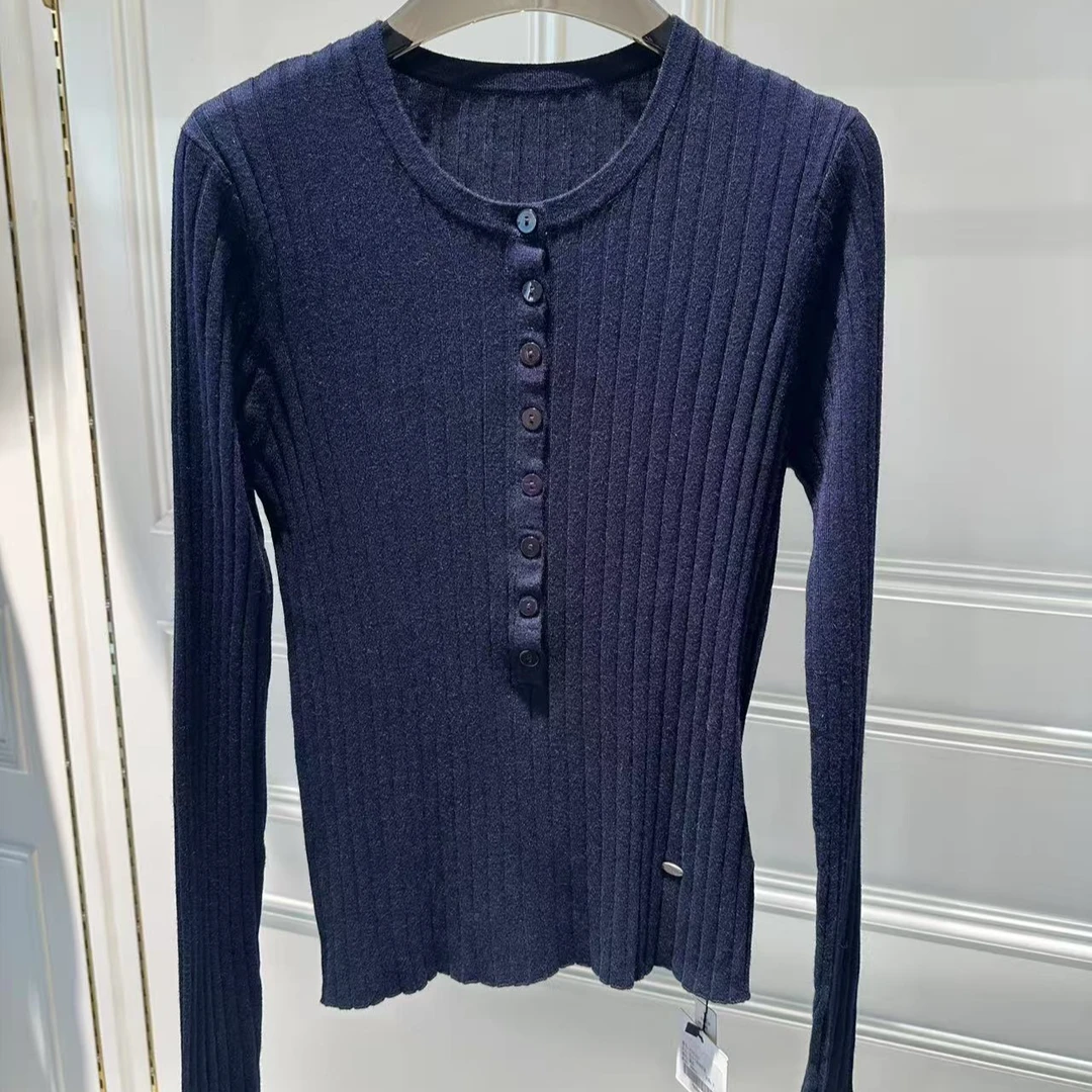 2025豆豆精选1024 长袖时尚上衣纯色打底衫毛针织衫女装修身