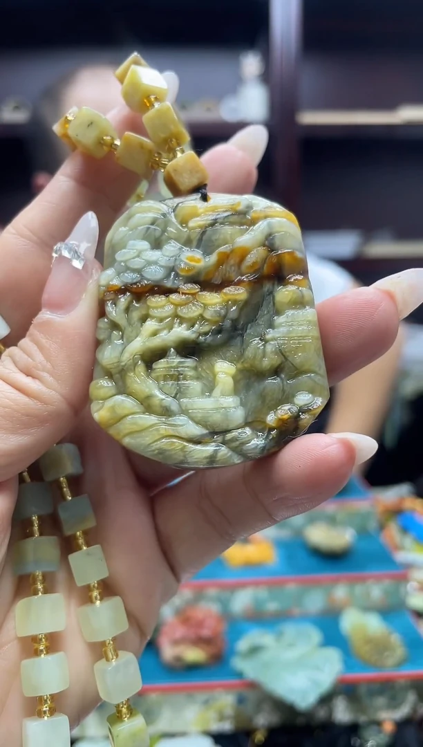 未镶嵌岫玉吊坠多样性发*货拍一发一