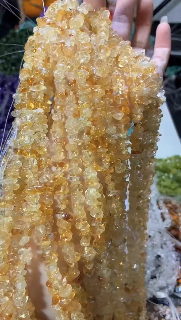 水晶珠宝半成品未镶嵌黄水晶