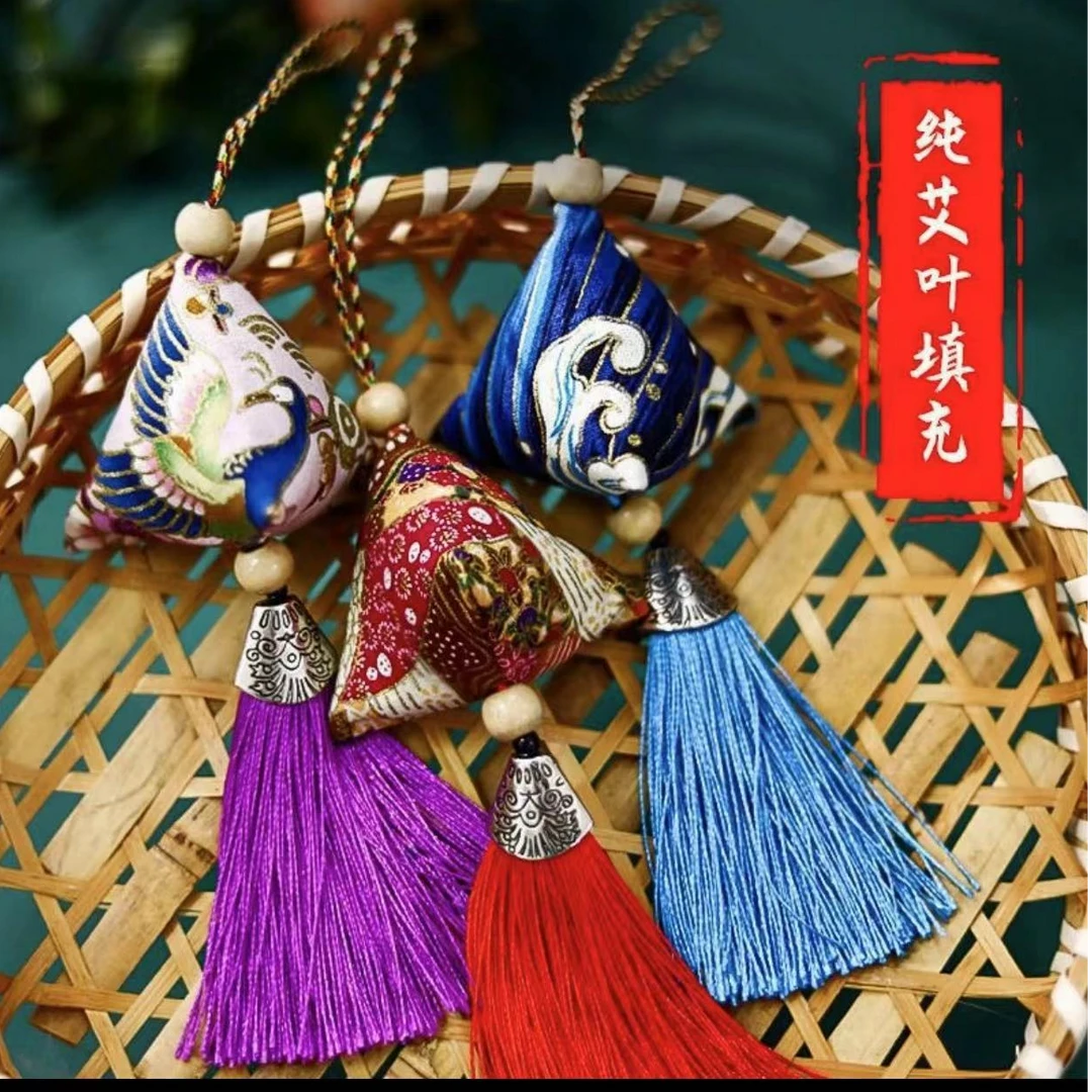 【拍一发五】香包艾草粽子香囊挂件风然包手工缝制随身包