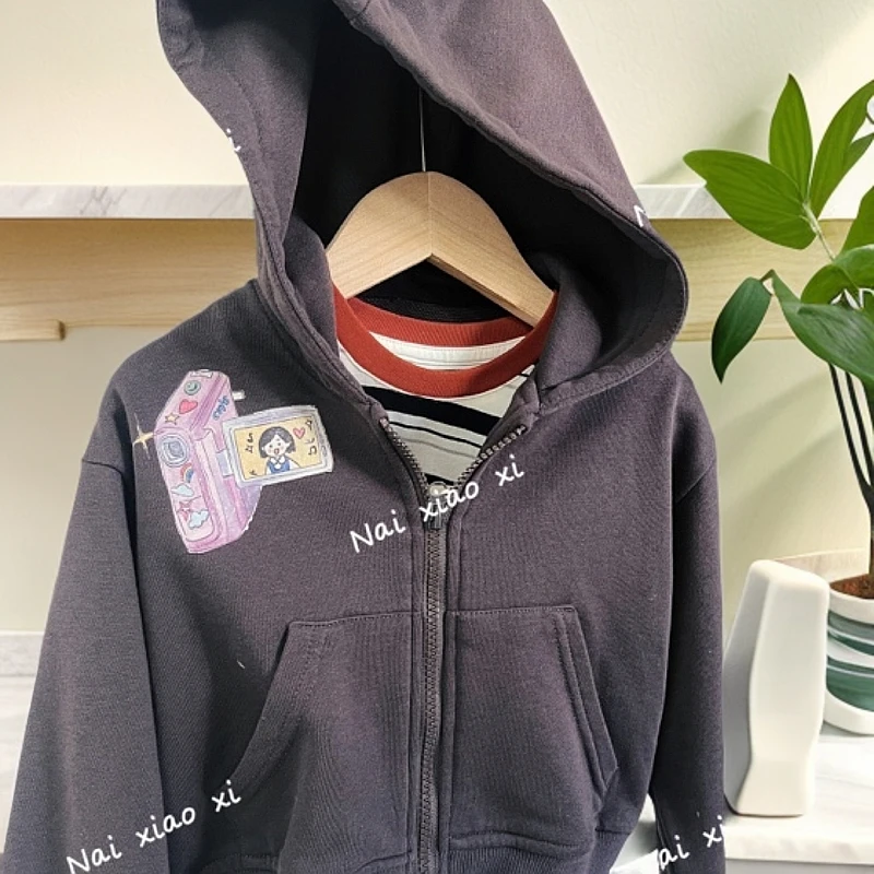 涂鸦家春款毛圈卫衣外套