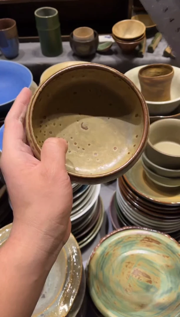 【闪购商品】瓷片487粗陶麻点圆口钵1只