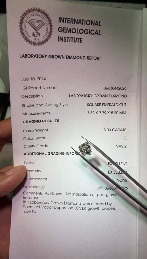 裸石实验室培育钻石3.03ct 阿斯切 LG638442026