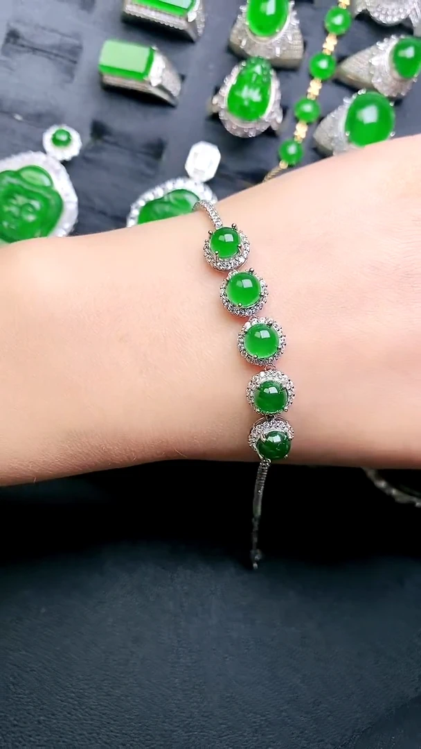 【闪购商品】翡翠手链未镶嵌大颗粒手链