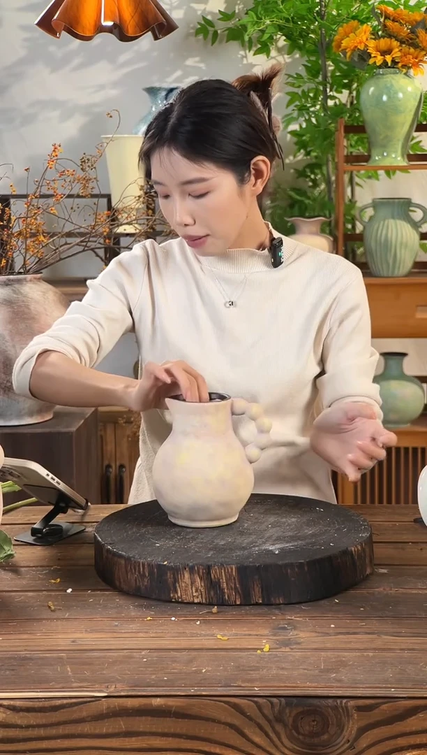 莫奈紫-奶壶口花瓶