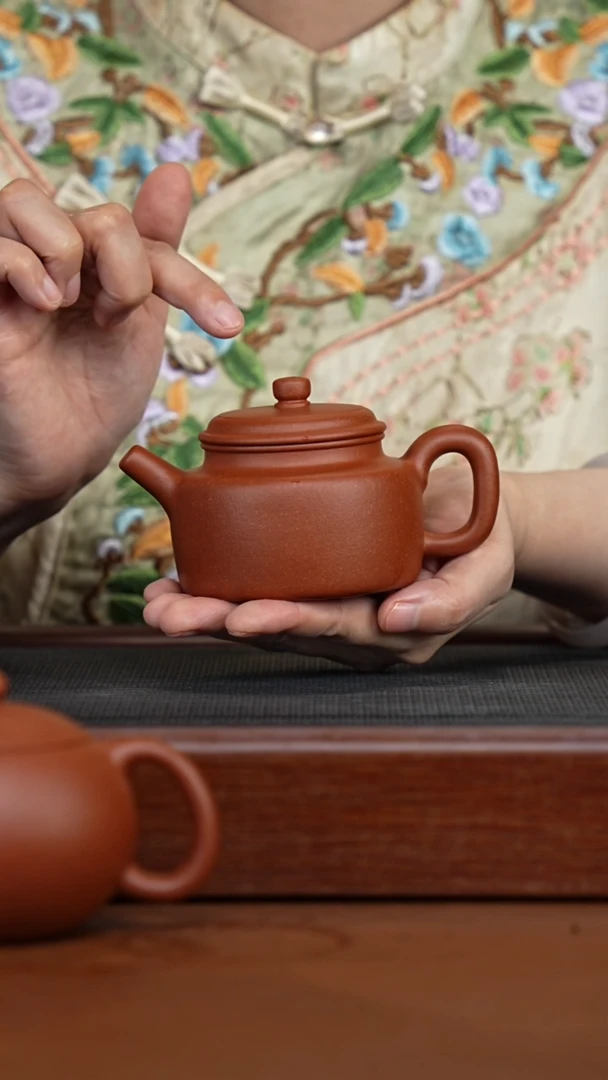 茶壶紫砂纯红降坡德中