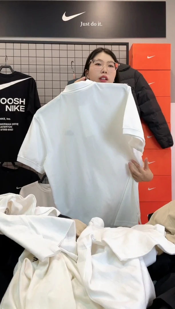 4457 POLO白色纯棉短袖 M码 120-140斤