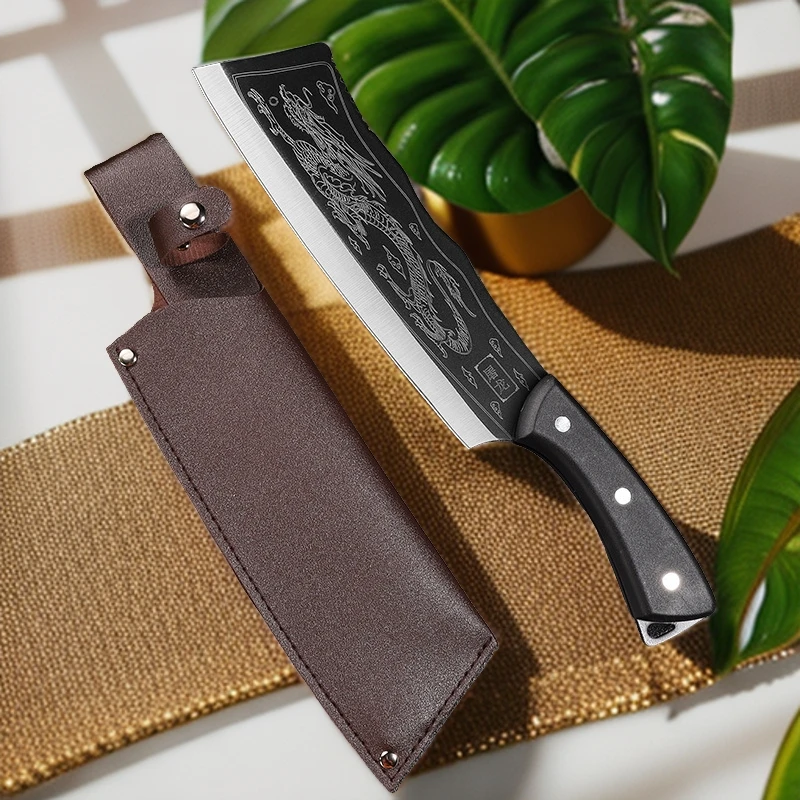 送皮套屠龙切片到手工户外女士多功能家用厨师专用刀锋利手工户外