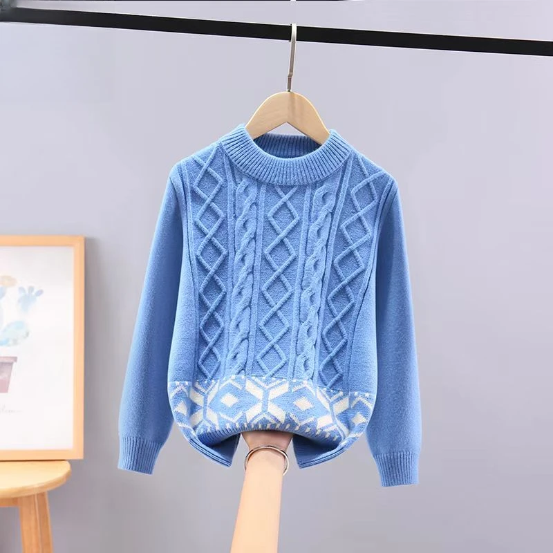F00855男童秋冬毛衣2025儿童冬季洋气大童针织衫潮酷上衣韩版童装