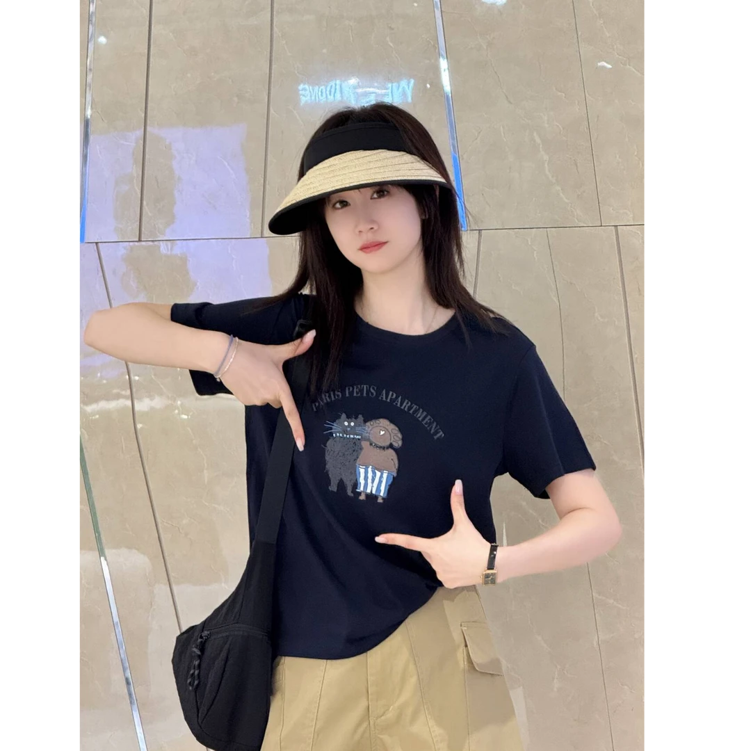 Y.M | 猫先生和摩登女友 夏日凉感系列 简约韩系休闲百搭短袖1415