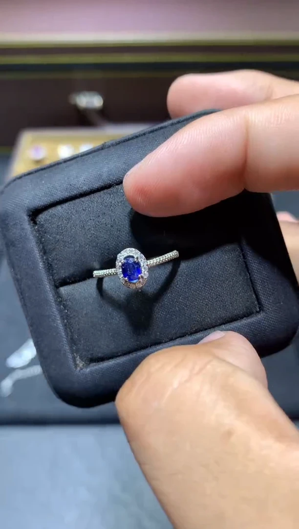戒指蓝宝石未镶嵌F119