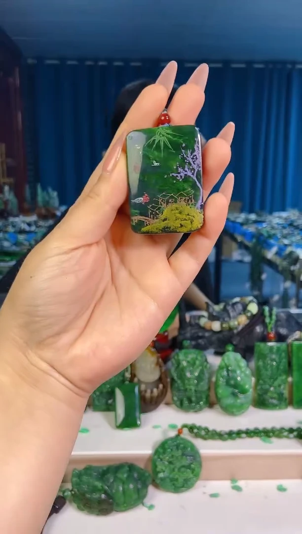 和田玉未镶嵌挂件1