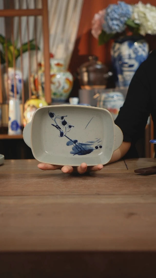 瓷片景德镇设计师釉下手绘陶瓷餐具