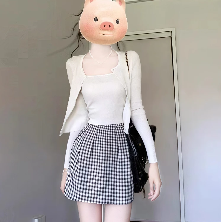 秋季小个子精致套装女款爆款2025新款秋装洋气小众女装裙子三件套