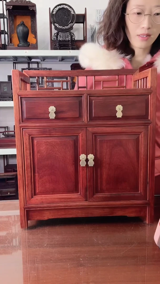 大果紫檀（缅甸花梨）茶水柜35*18*42   580