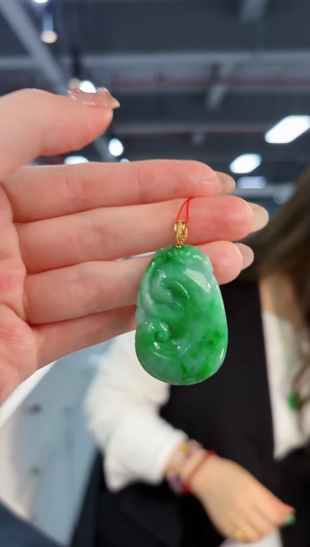 【闪购商品】翡翠颈饰18K金镶嵌缅料A货/支持复检/一件