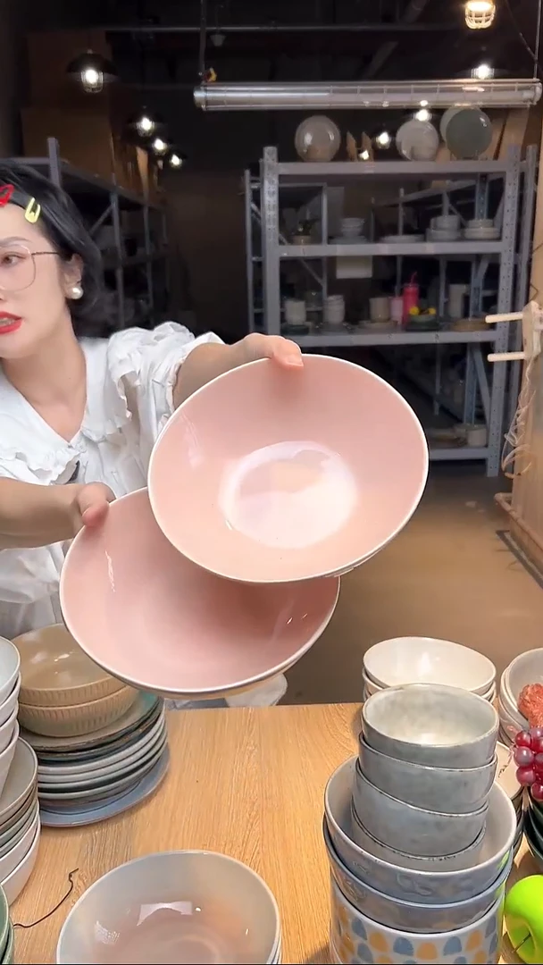 瓷167外贸尾货高温釉下彩陶瓷餐具默认微瑕