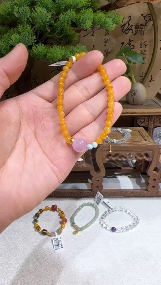 手链琥珀未镶嵌手饰@@