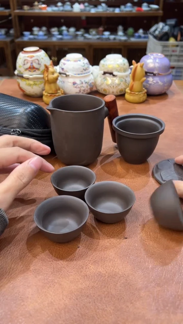 真的很便宜会开片的旅行茶具