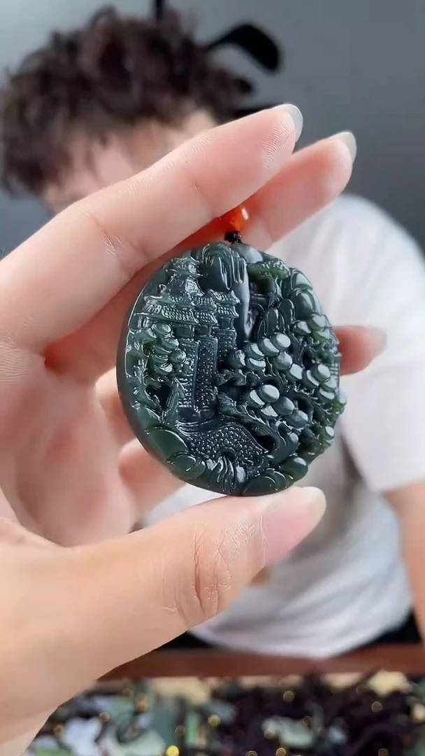 和田玉未镶嵌颈饰拍一发一，多样性发货