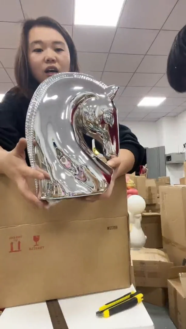 树脂电镀银色马头